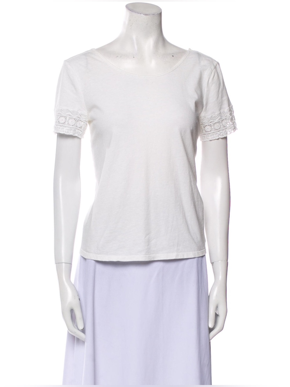 Sezane top with lace size medium